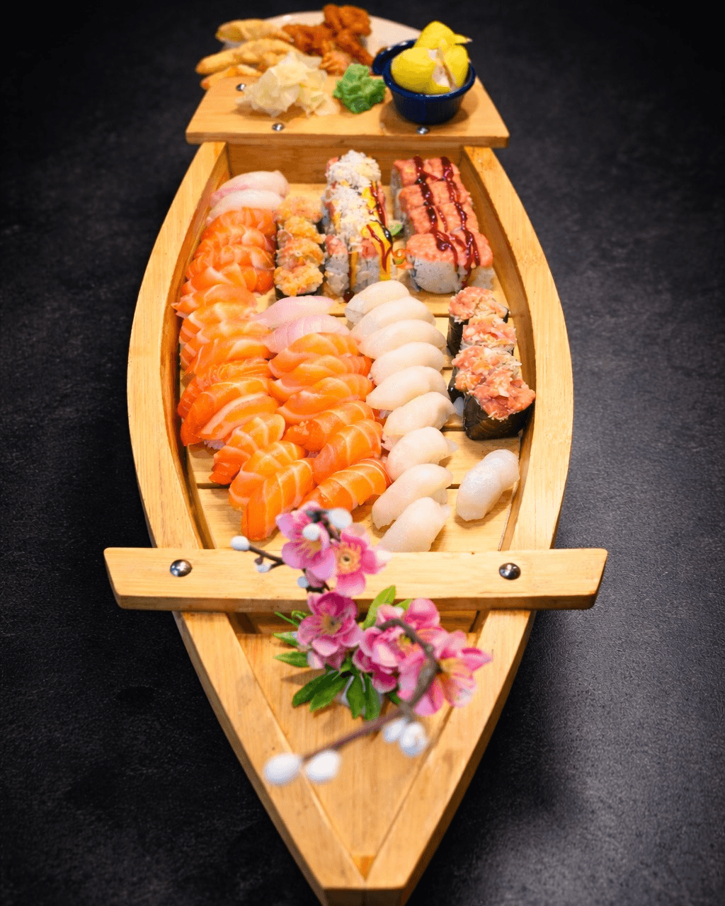 Fresh sushi platter from Sushi City Oudenaarde